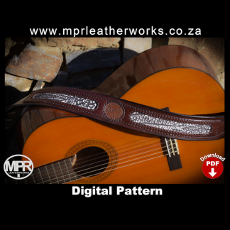 leather guitar strap digital pattern
