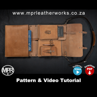 Leather fold out briefcase digital pattern