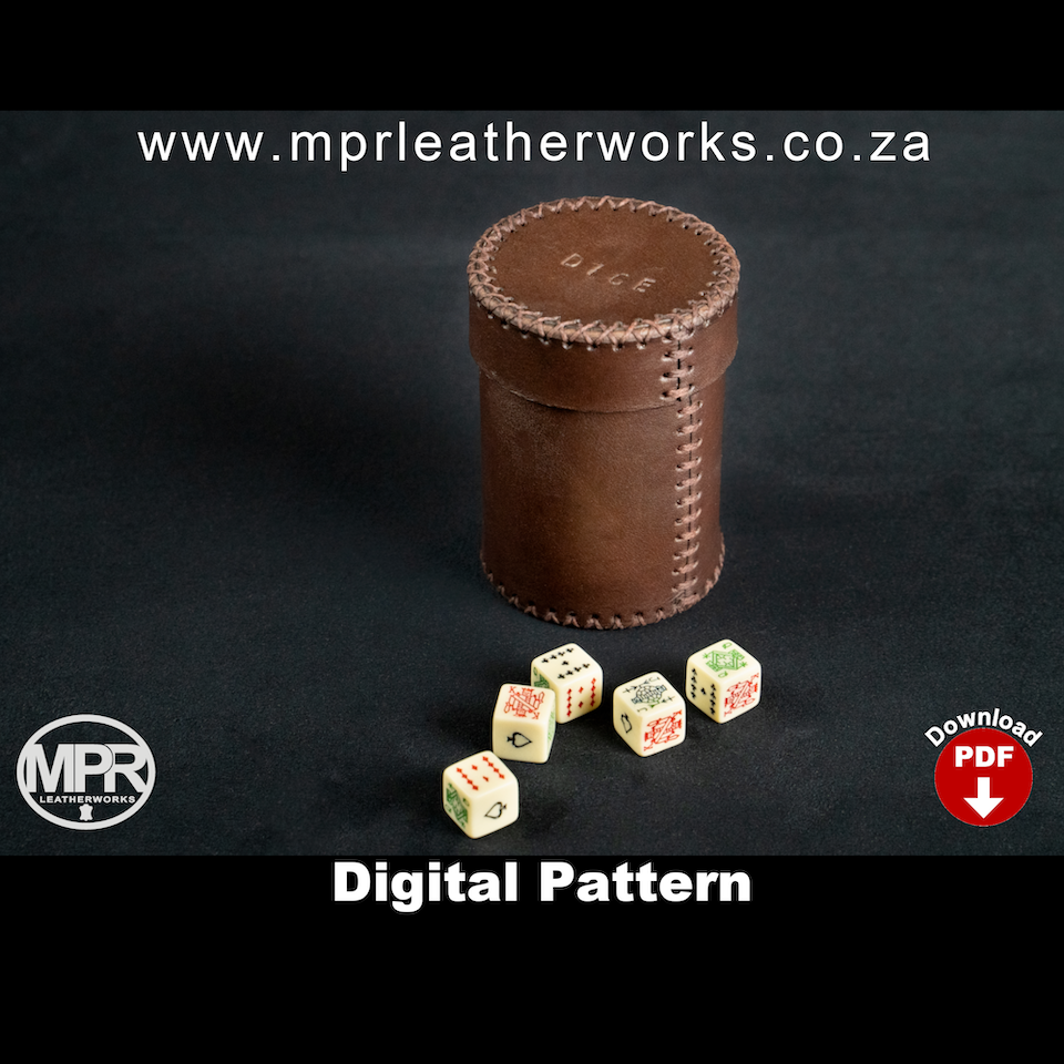Leather Dice Cup Digital Pattern - MPR Leatherworks