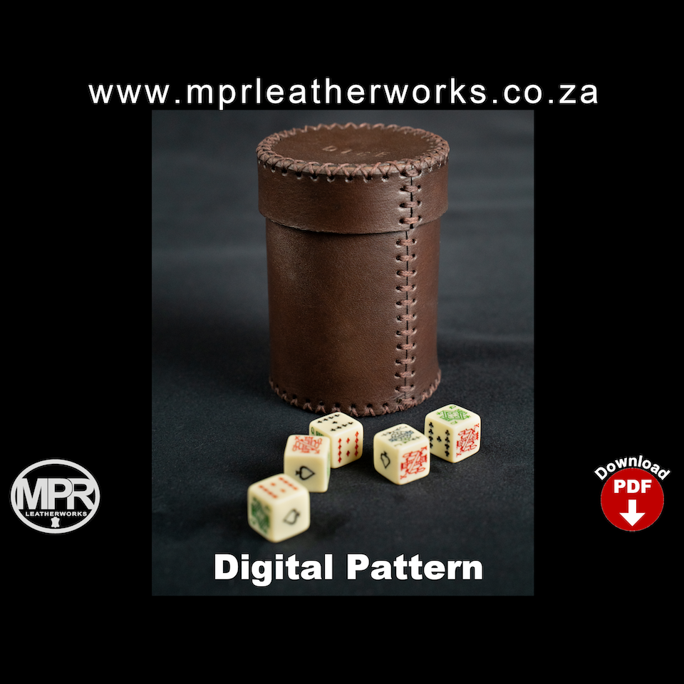 Leather Dice Cup Digital Pattern MPR Leatherworks