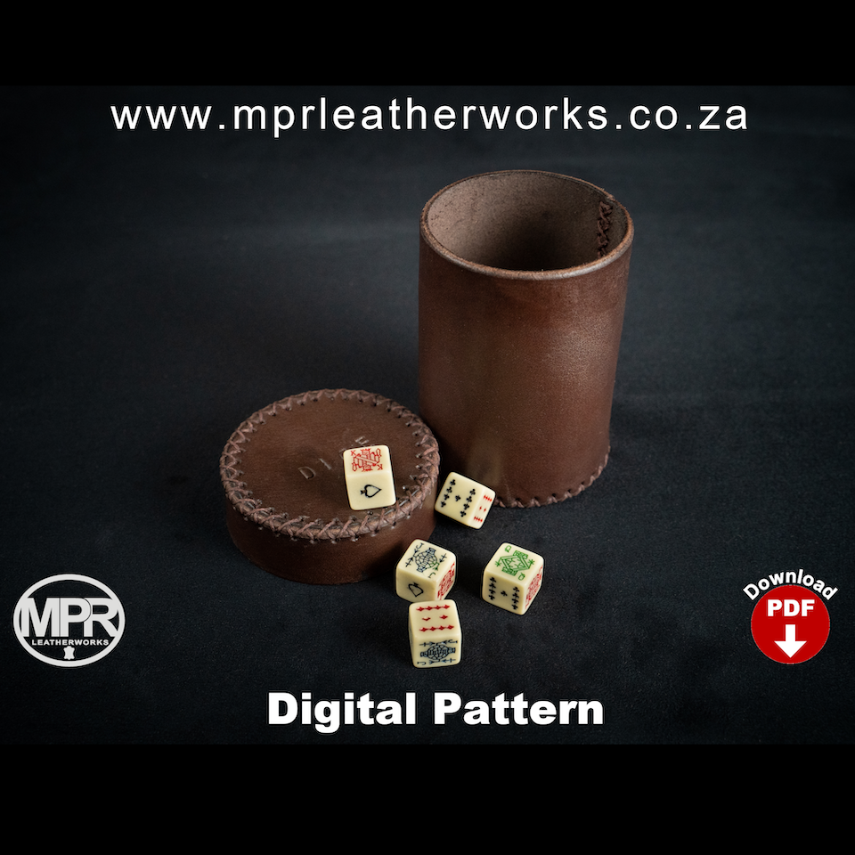 Leather Dice Cup Digital Pattern MPR Leatherworks