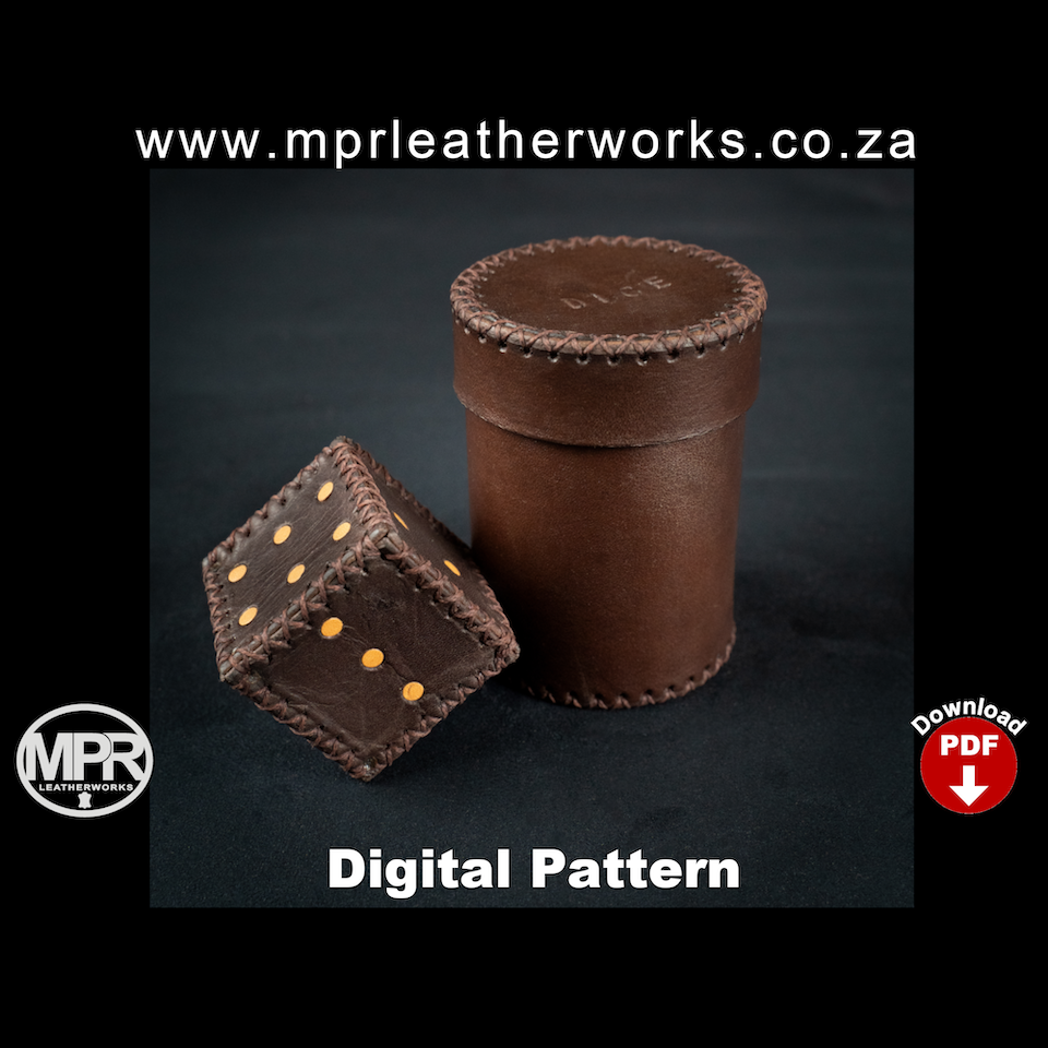 Leather Dice Cup Digital Pattern MPR Leatherworks