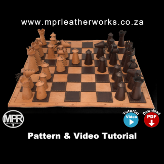 Leather Chess Board and Pieces Digital Pattern