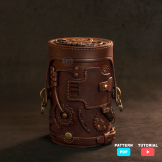 Steampunk moneybox printable pdf pattern