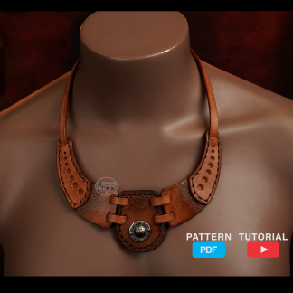 Leather Concho Necklace by MPR Leatherworks
