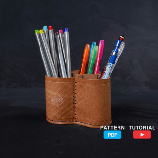 Pen Holder leather pattern MPR Leatherworks