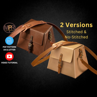 Leather Trapezoid Bag made using Pattern by MPR Leatherworks