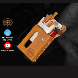 The Karoo Quiver Leather cigarette and lighter case PDF pattern and video designed by MPR Leatherworks.