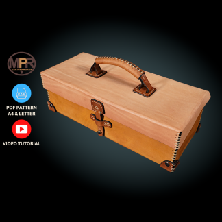 Leather Chess Box made using the pattern by MPR Leatherworks