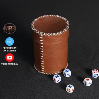 Leather Dice Cup Pattern by MPR Leatherworks